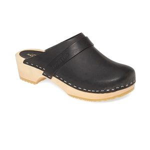 NWOB Swedish Hasbeens Husband Clog In Black Size 39